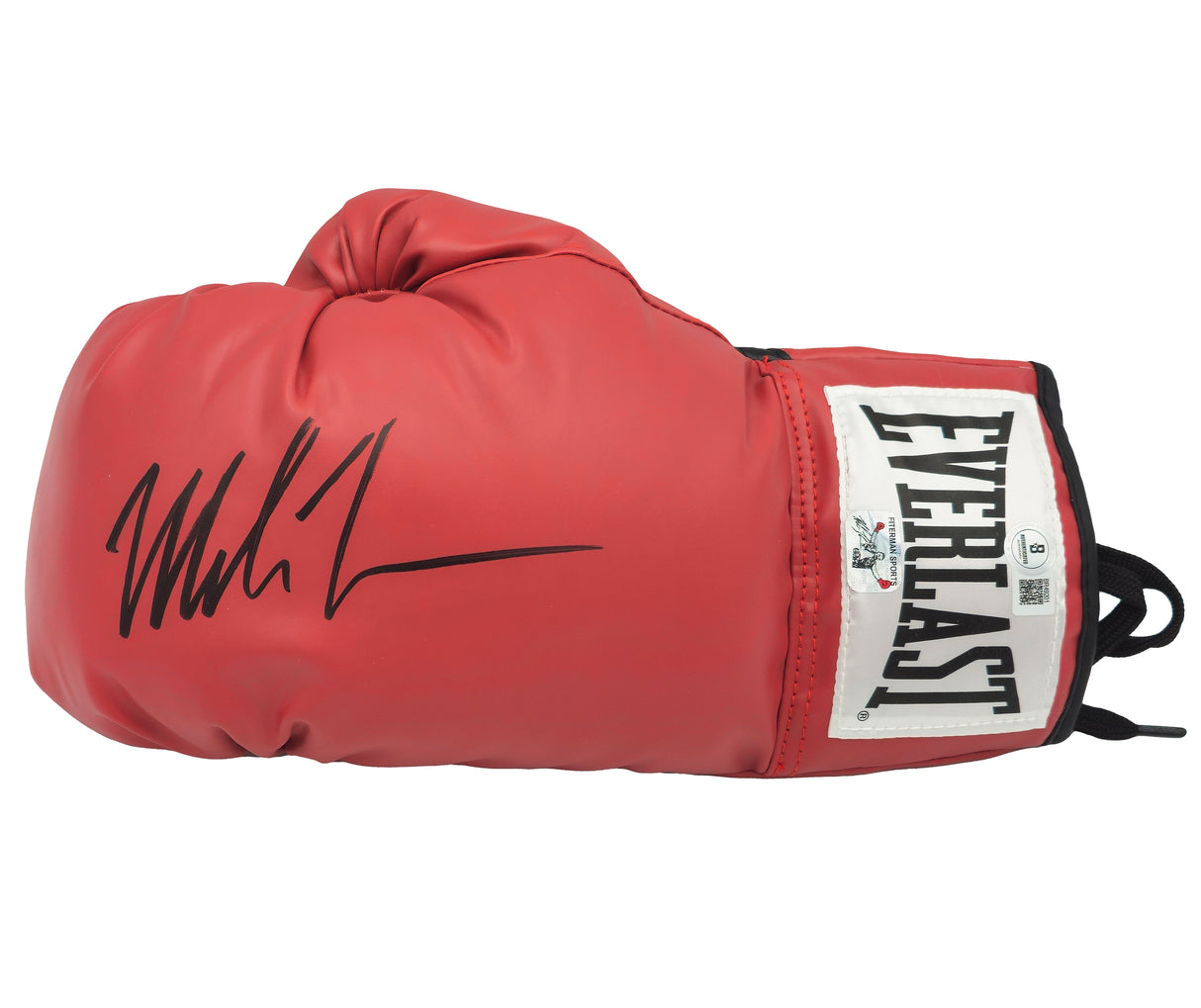 Mike Tyson Autographed Red Everlast Boxing Glove LH Beckett BAS QR Stock #238301