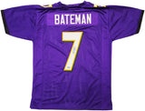 Baltimore Ravens Rashod Bateman Autographed Purple Jersey Beckett BAS Witness Stock #238350