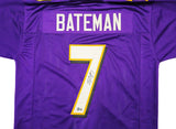 Baltimore Ravens Rashod Bateman Autographed Purple Jersey Beckett BAS Witness Stock #238350