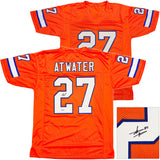 Denver Broncos Steve Atwater Autographed Orange Jersey Beckett BAS Witness Stock #238329