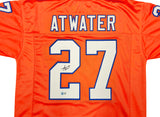 Denver Broncos Steve Atwater Autographed Orange Jersey Beckett BAS Witness Stock #238329