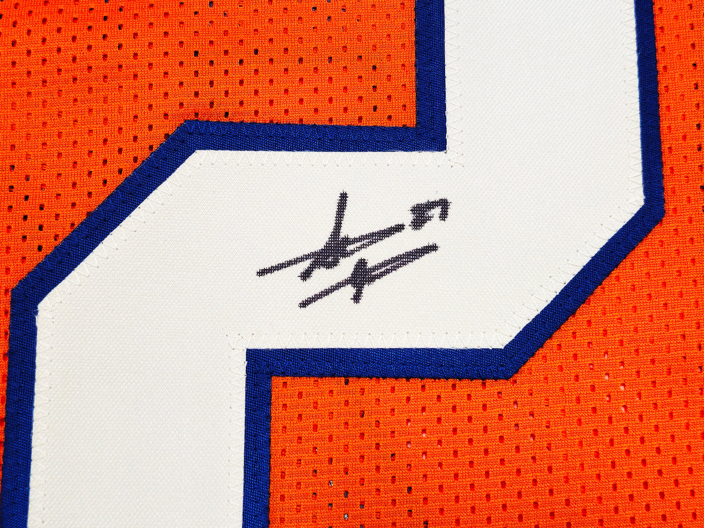 Denver Broncos Steve Atwater Autographed Orange Jersey Beckett BAS Witness Stock #238329