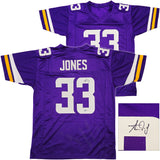 Minnesota Vikings Aaron Jones Autographed Purple Jersey Beckett BAS Witness Stock #238330
