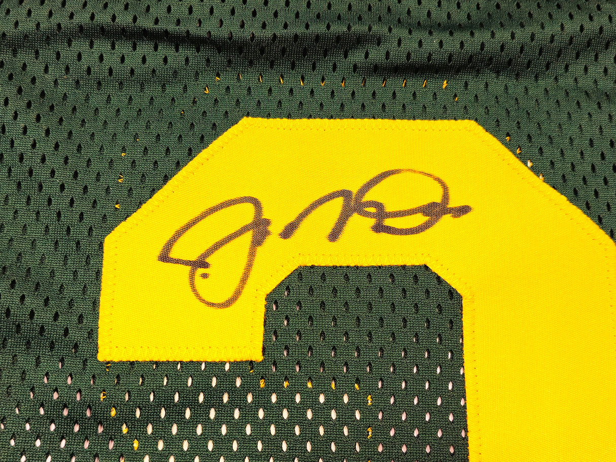 Notre Dame Fighting Irish Joe Montana Autographed Green Jersey Beckett BAS QR Stock #238332