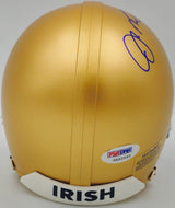 Joe Montana Autographed Notre Dame Fighting Irish Gold Mini Helmet PSA/DNA Stock #238343