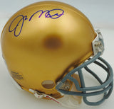 Joe Montana Autographed Notre Dame Fighting Irish Gold Mini Helmet Beckett BAS QR Stock #238341