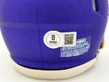 Rashod Bateman Autographed Baltimore Ravens 2024 Alternate Purple Speed Mini Helmet Beckett BAS Witness Stock #238351