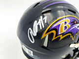Rashod Bateman Autographed Baltimore Ravens Black Speed Mini Helmet Beckett BAS Witness Stock #238352