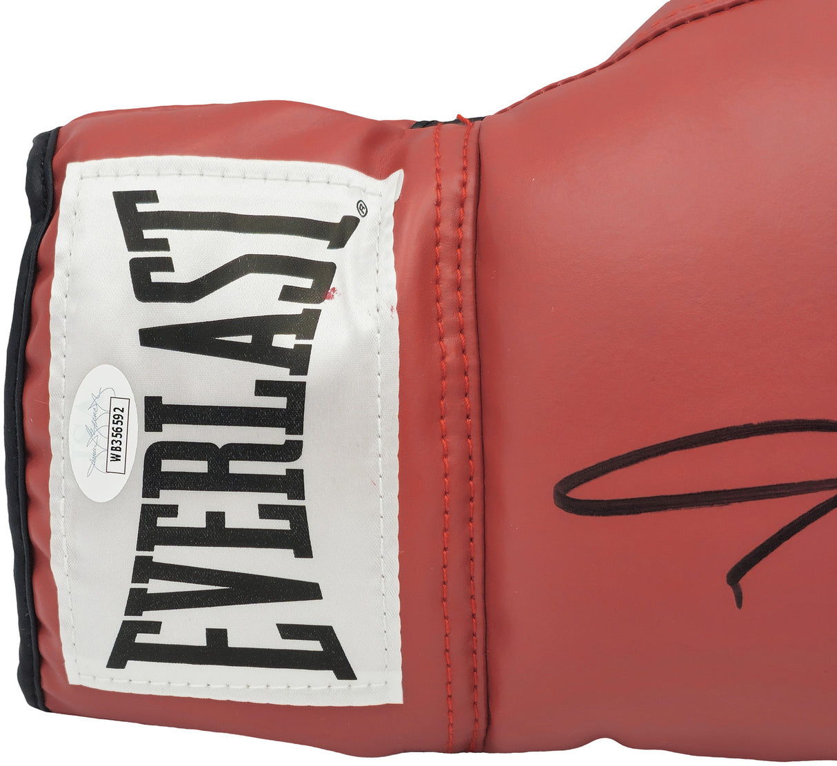 Sugar Ray Leonard & Thomas "Hitman" Hearns Autographed Red Everlast Boxing Glove RH JSA Stock #238356