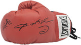 Sugar Ray Leonard & Thomas "Hitman" Hearns Autographed Red Everlast Boxing Glove LH JSA Stock #238354