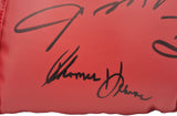 Sugar Ray Leonard & Thomas "Hitman" Hearns Autographed Red Everlast Boxing Glove RH JSA Stock #238355