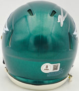 Jalen Carter Autographed Philadelphia Eagles Green Speed Mini Helmet Beckett BAS Witness Stock #238567