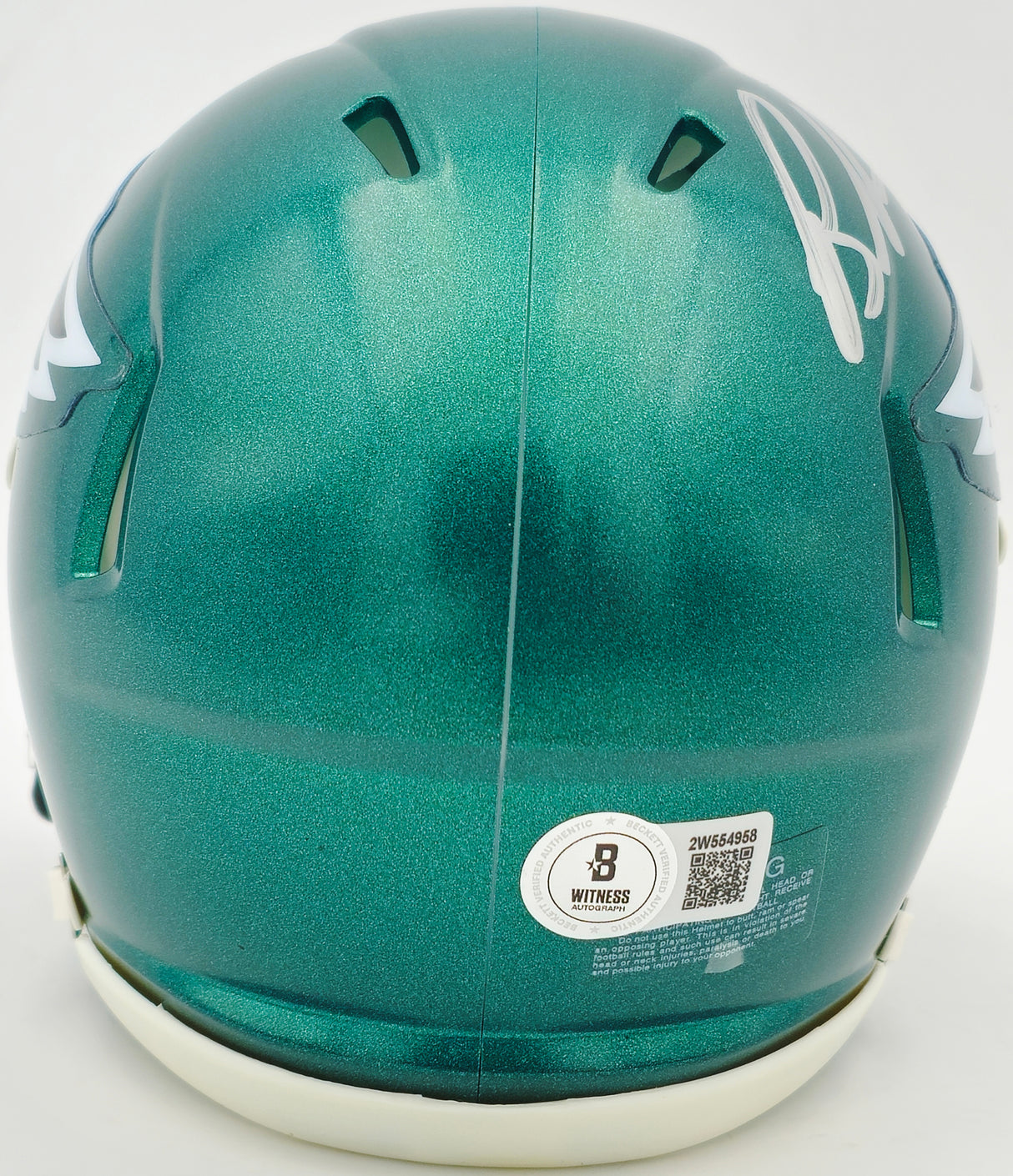 Brandon Graham Autographed Philadelphia Eagles Green Speed Mini Helmet Beckett BAS Witness Stock #238570
