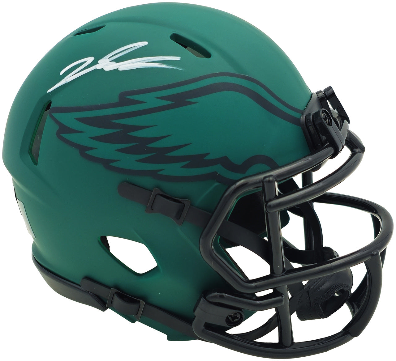 Jalen Carter Autographed Philadelphia Eagles Rave Green Speed Mini Helmet Beckett BAS Witness Stock #238568