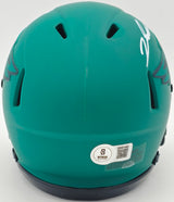 Jalen Carter Autographed Philadelphia Eagles Rave Green Speed Mini Helmet Beckett BAS Witness Stock #238568