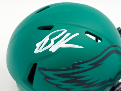 Brandon Graham Autographed Philadelphia Eagles Rave Green Speed Mini Helmet Beckett BAS Witness Stock #238571