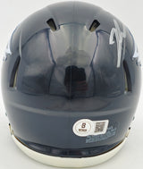 Jalen Carter Autographed Philadelphia Eagles 2022 Alternate Black Speed Mini Helmet Beckett BAS Witness Stock #238569