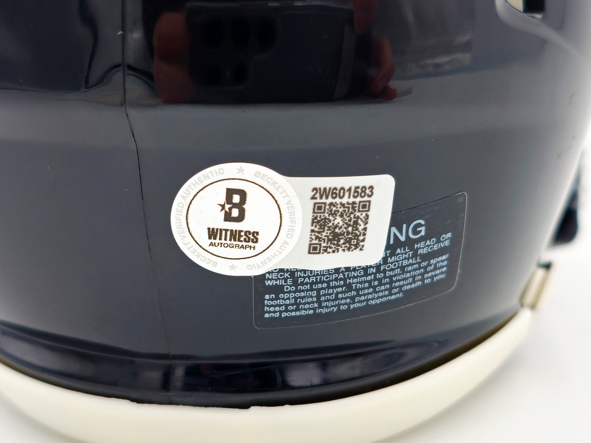 Jalen Carter Autographed Philadelphia Eagles 2022 Alternate Black Speed Mini Helmet Beckett BAS Witness Stock #238569