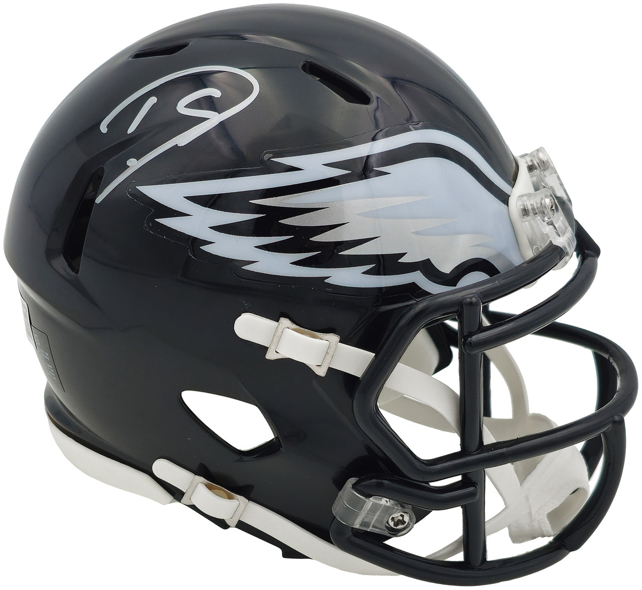 Darius Slay Jr. Autographed Philadelphia Eagles 2022 Alternate Black Speed Mini Helmet Beckett BAS Witness Stock #238576