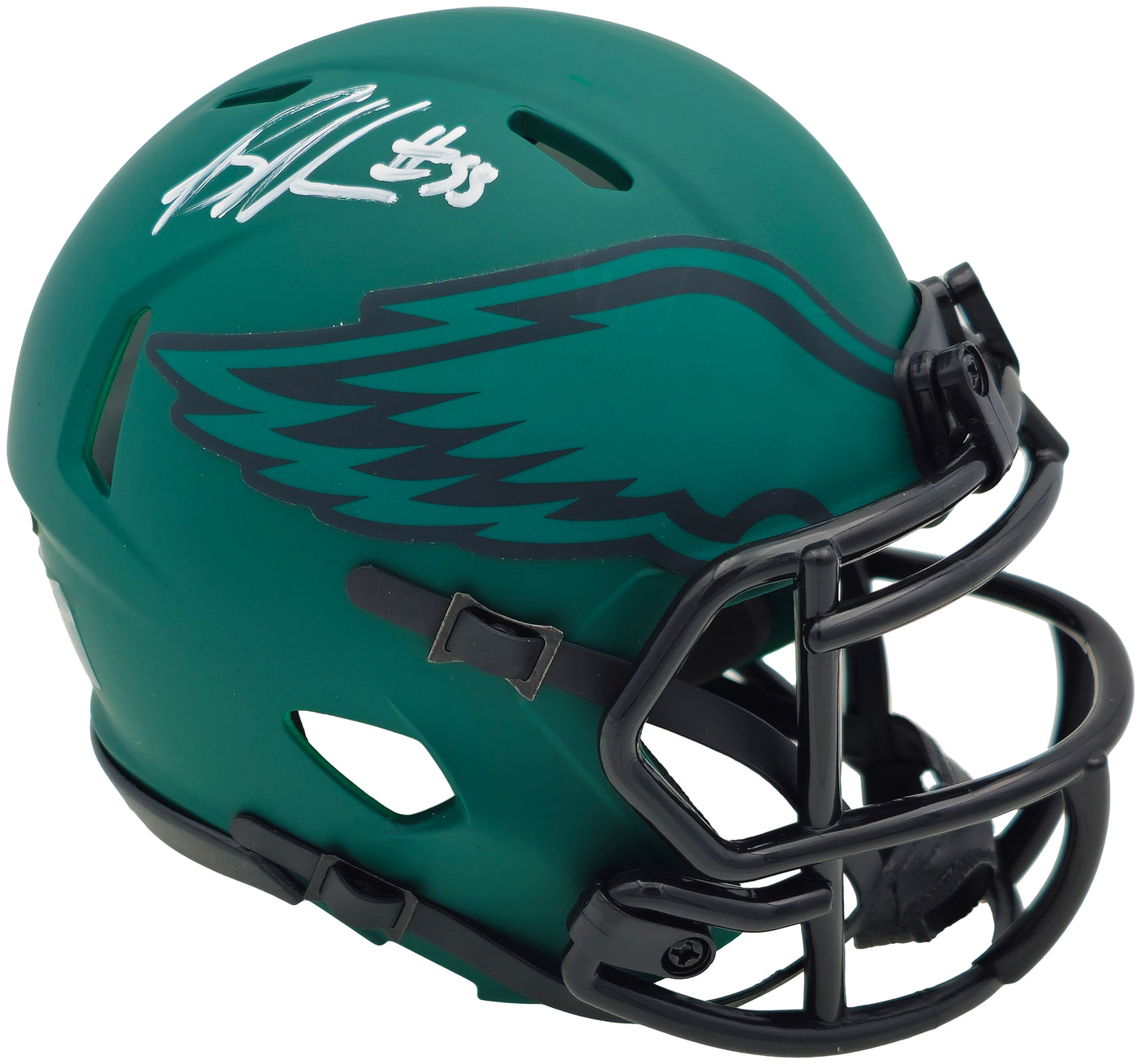 Brandon Graham Autographed Philadelphia Eagles Rave Green Speed Mini Helmet JSA Stock #238606