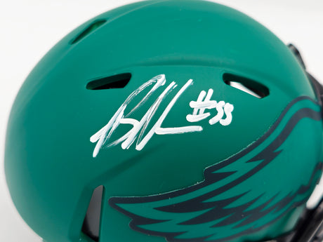 Brandon Graham Autographed Philadelphia Eagles Rave Green Speed Mini Helmet JSA Stock #238606