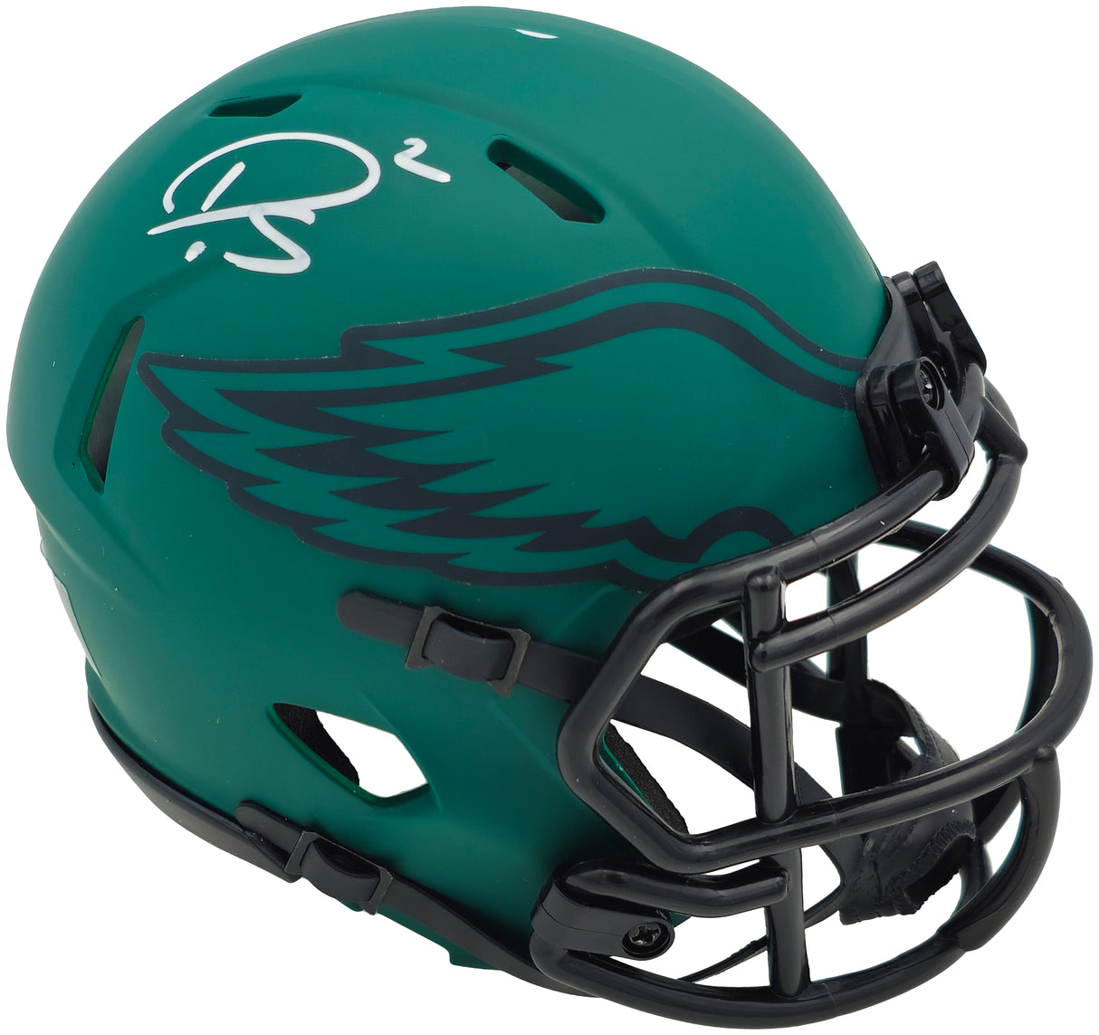 Darius Slay Jr. Autographed Philadelphia Eagles Rave Green Speed Mini Helmet (Scuffed) JSA Stock #238608