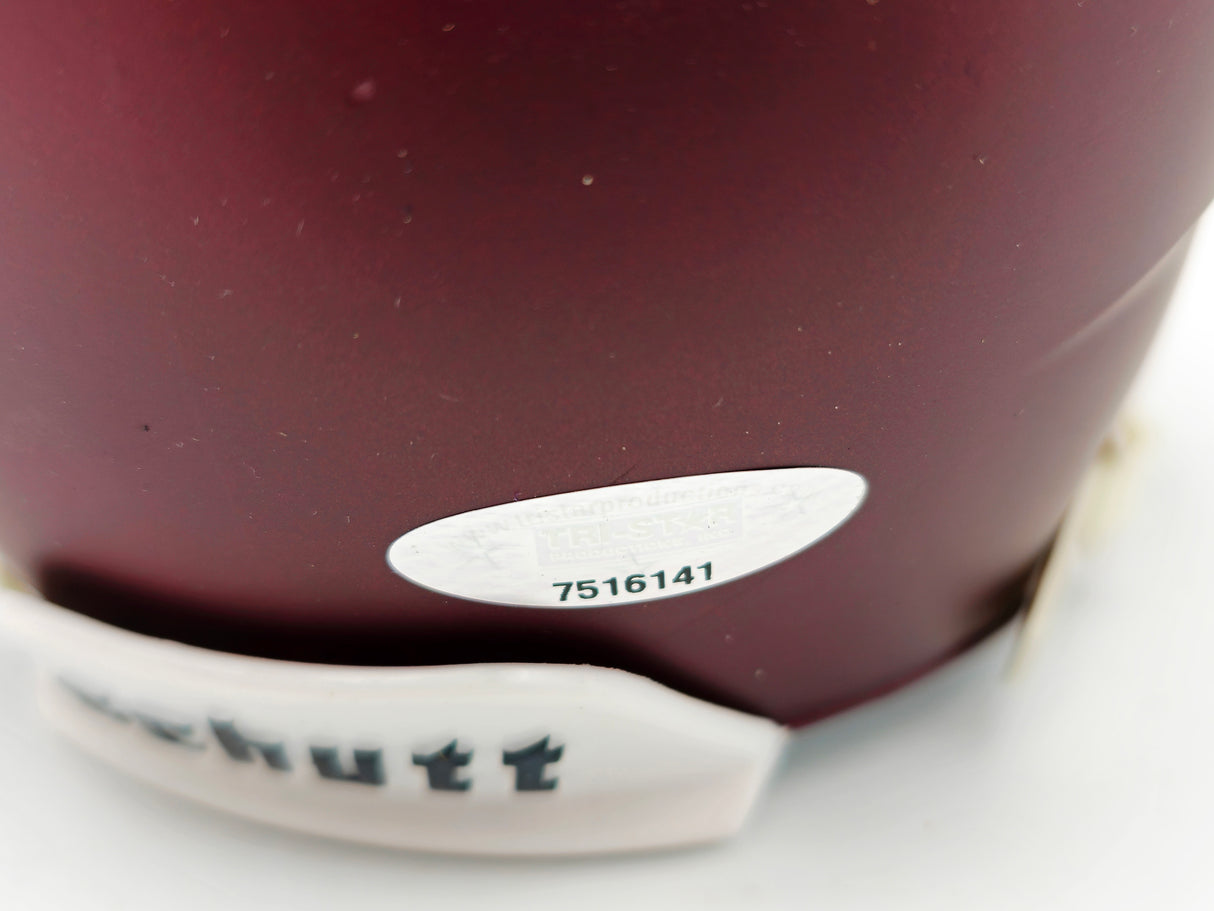 John David Crow Autographed Texas A&M Aggies Maroon Authentic Mini Helmet "57 Heisman" TriStar Holo #7516141