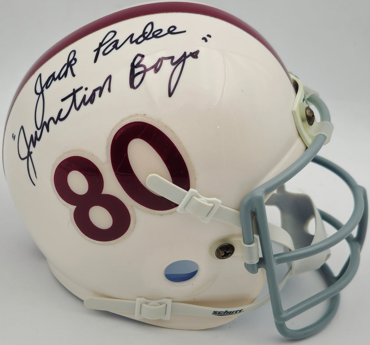 Jack Pardee Autographed Texas A&M Aggies White Authentic Mini Helmet "Junction Boys" #236/240 JSA #W87619