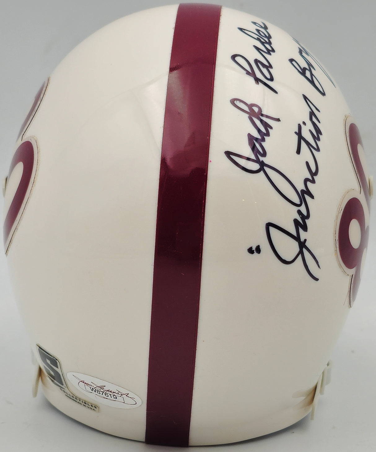 Jack Pardee Autographed Texas A&M Aggies White Authentic Mini Helmet "Junction Boys" #236/240 JSA #W87619