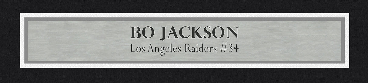 Oakland Raiders Bo Jackson Autographed Framed Black Authentic Mitchell & Ness Jersey Beckett BAS Witness Stock #238358