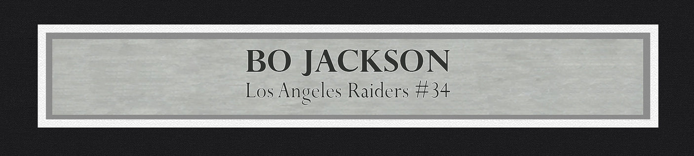 Oakland Raiders Bo Jackson Autographed Framed Black Authentic Mitchell & Ness Jersey Beckett BAS Witness Stock #238358
