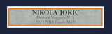 Denver Nuggets Nikola Jokic Autographed Framed Blue Jersey JSA Stock #238359