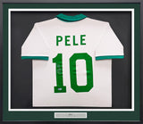 New York Cosmos Pele Autographed Framed White Jersey Beckett BAS Stock #265450