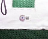 New York Jets Joe Namath Autographed Framed Green Jersey Beckett BAS Witness Stock #238539