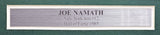 New York Jets Joe Namath Autographed Framed Green Jersey Beckett BAS Witness Stock #238539