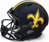 Alvin Kamara Autographed New Orleans Saints Eclipse Black Full Size Speed Replica Helmet Beckett BAS Witness Stock #224739