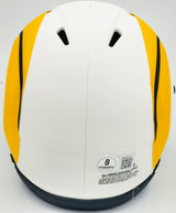 Kyren Williams Autographed Los Angeles Rams Lunar Eclipse White Speed Mini Helmet Beckett BAS Witness Stock #224760