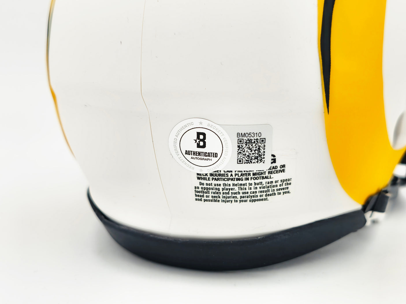 Kyren Williams Autographed Los Angeles Rams Lunar Eclipse White Speed Mini Helmet Beckett BAS Witness Stock #224760