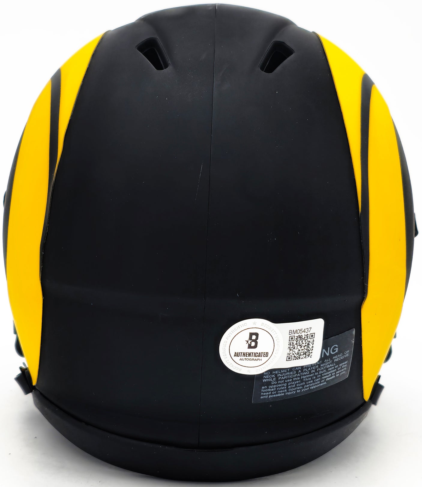 Kyren Williams Autographed Los Angeles Rams Eclipse Black Speed Mini Helmet Beckett BAS Witness Stock #224758