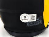 Kyren Williams Autographed Los Angeles Rams Eclipse Black Speed Mini Helmet Beckett BAS Witness Stock #224758