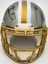 Alvin Kamara Autographed New Orleans Saints Flash Gray Speed Mini Helmet Beckett BAS Witness Stock #224756