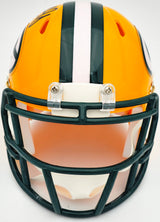 Aaron Jones Autographed Green Bay Packers Yellow Speed Mini Helmet Beckett BAS Witness Stock #224751