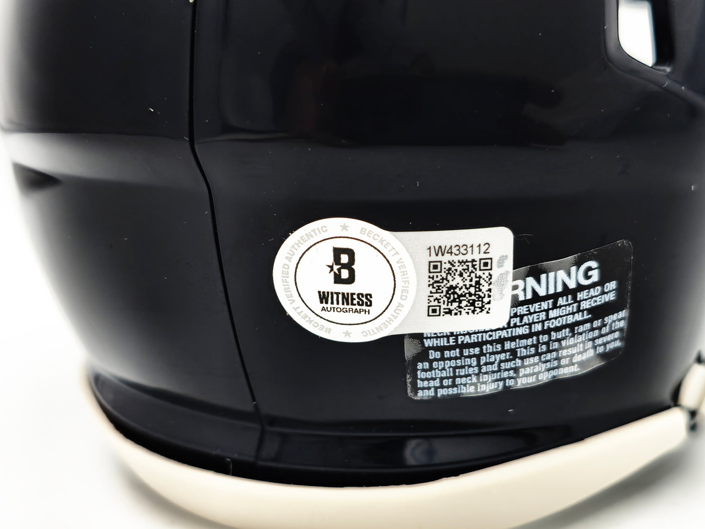 Nico Collins Autographed Houston Texans Blue Speed Mini Helmet Beckett BAS Witness Stock #224753