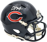 DJ Moore Autographed Chicago Bears Blue Speed Mini Helmet Beckett BAS Witness Stock #224750
