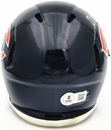 DJ Moore Autographed Chicago Bears Blue Speed Mini Helmet Beckett BAS Witness Stock #224750