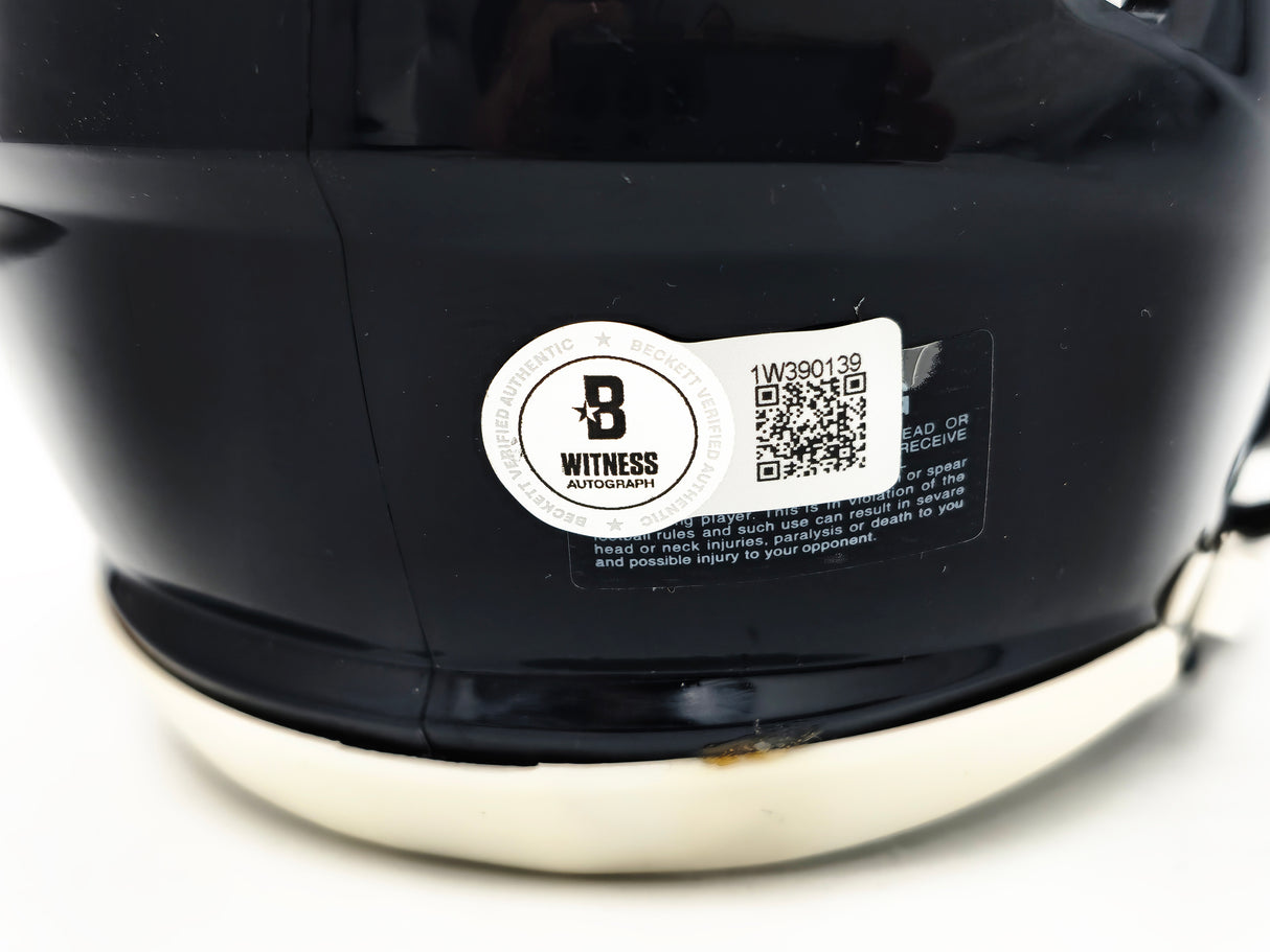 DJ Moore Autographed Chicago Bears Blue Speed Mini Helmet Beckett BAS Witness Stock #224750