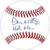 Don Mattingly Autographed Official MLB Baseball New York Yankees "Hit Man" Beckett BAS Witness Stock #224691