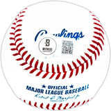 Don Mattingly Autographed Official MLB Baseball New York Yankees "Hit Man" Beckett BAS Witness Stock #224691