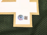 Milwaukee Bucks Giannis Antetokounmpo Autographed Green Jersey Beckett BAS Witness Stock #224708