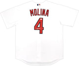 St. Louis Cardinals Yadier Molina Autographed White Nike Jersey Size Large JSA Stock #224685
